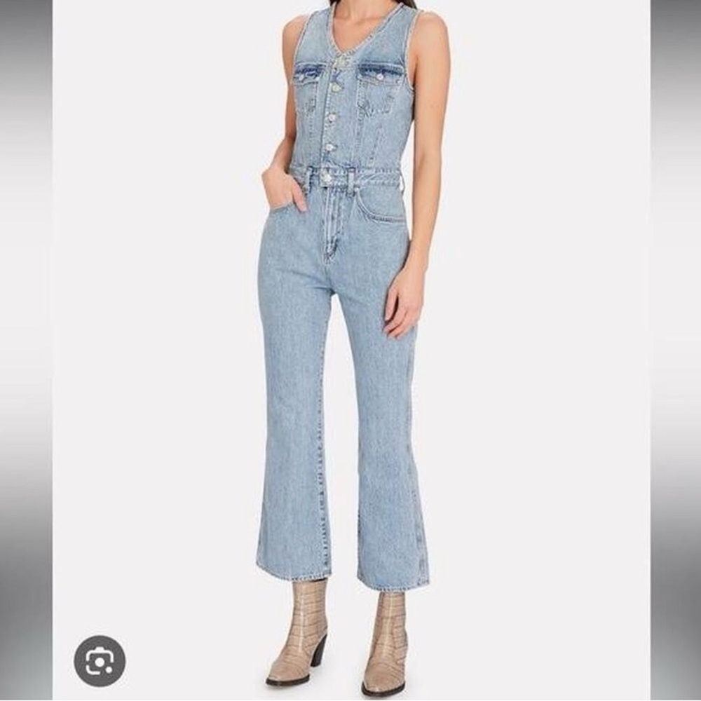 Agolde Light Blue Denim Jumpsuit